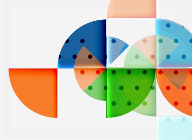 Geometrik daire soyut afiş