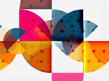 Geometrik daire soyut afiş