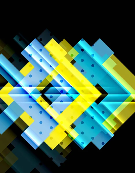 Siyah arka plan üzerinde renkli oklar