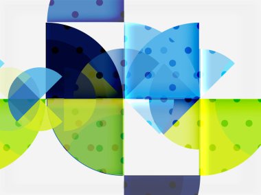 Siyah arka plan üzerine daire öğeleri