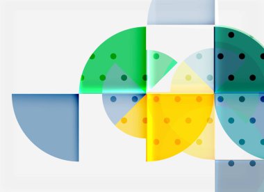 Siyah arka plan üzerine daire öğeleri