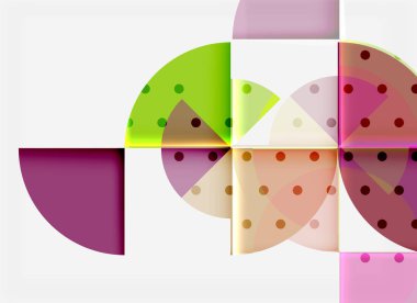 Siyah arka plan üzerine daire öğeleri