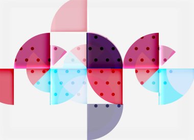 Siyah arka plan üzerine daire öğeleri