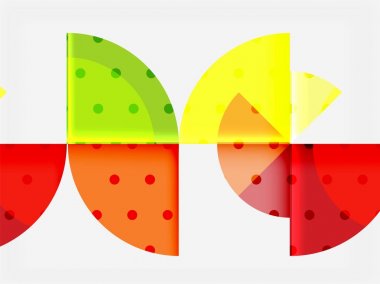 Siyah arka plan üzerine daire öğeleri