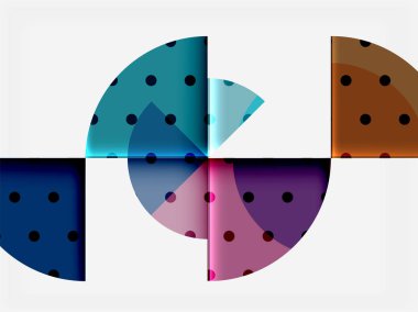 Siyah arka plan üzerine daire öğeleri