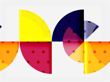 Siyah arka plan üzerine daire öğeleri