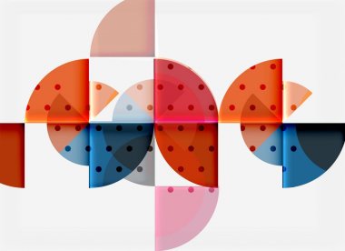 Geometrik daire soyut afiş