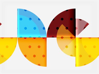 Geometrik daire soyut afiş