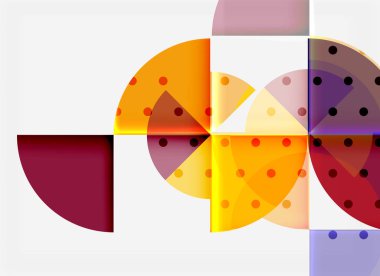 Geometrik daire soyut afiş