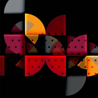 Geometrik daire soyut afiş