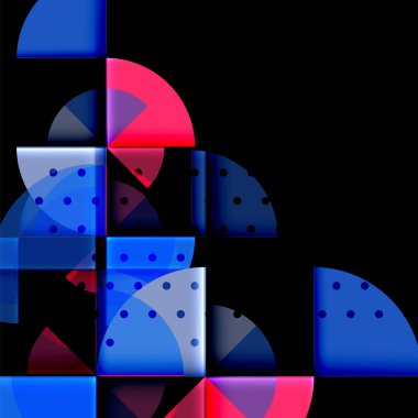 Geometrik daire soyut afiş