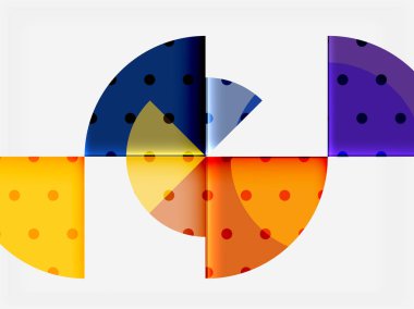 Geometrik daire soyut afiş