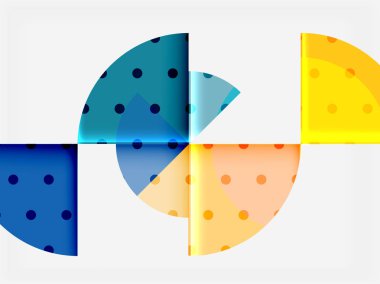 Geometrik daire soyut afiş