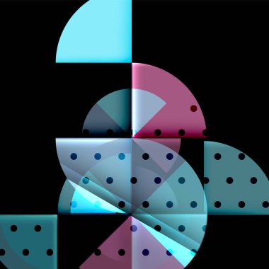 Geometrik daire soyut afiş