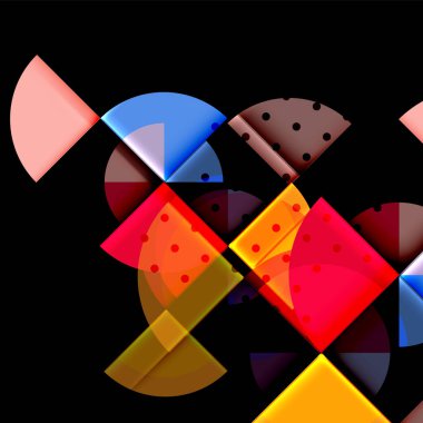 Geometrik daire soyut afiş