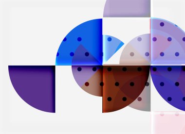 Geometrik daire soyut afiş