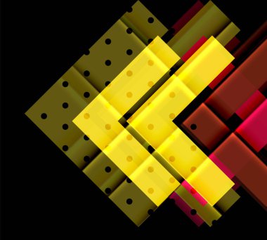 Siyah arka plan üzerinde renkli oklar