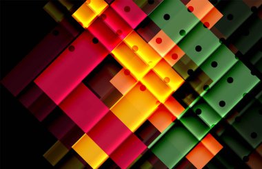 Siyah arka plan üzerinde renkli oklar