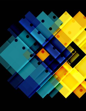 Siyah arka plan üzerinde renkli oklar