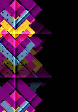 Siyah arka plan üzerinde renkli oklar