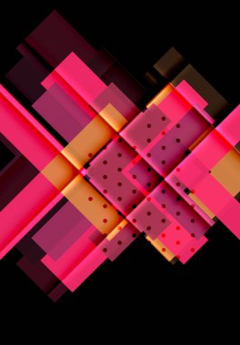 Siyah arka plan üzerinde renkli oklar