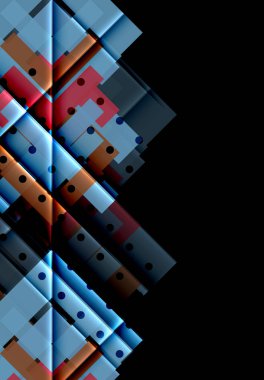 Siyah arka plan üzerinde renkli oklar