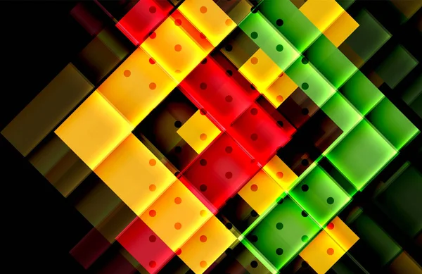 Siyah arka plan üzerinde renkli oklar