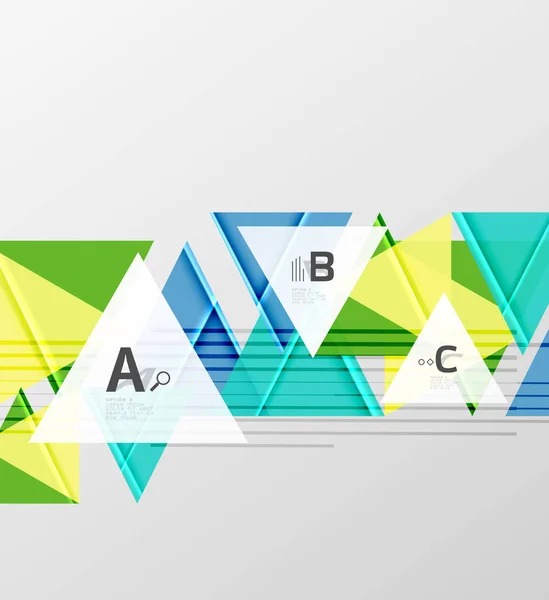 Diseño de fondo de triángulos de color — Archivo Imágenes Vectoriales