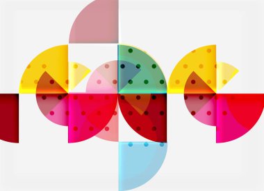 Siyah arka plan üzerine daire öğeleri