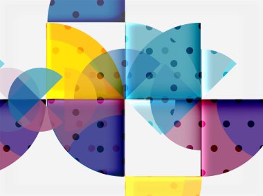 Siyah arka plan üzerine daire öğeleri