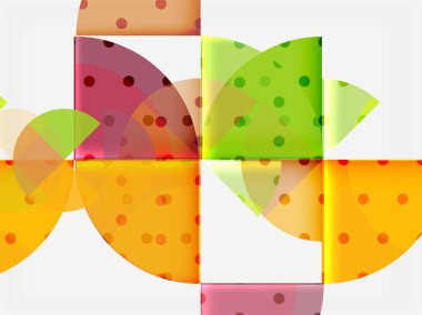 Siyah arka plan üzerine daire öğeleri