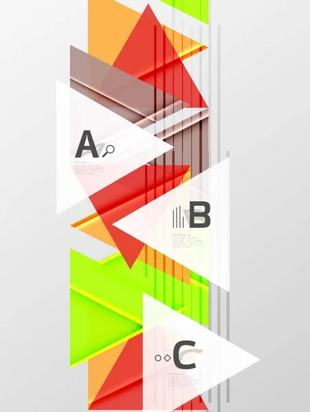 Triângulos e formas geométricas fundo abstrato — Vetor de Stock