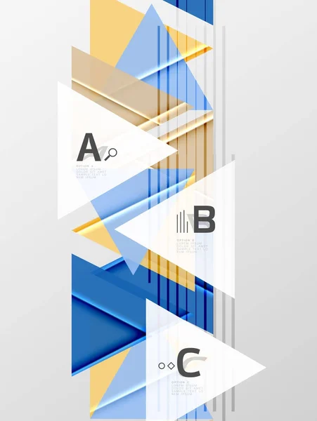 Trianglar och geometriska former abstrakt bakgrund — Stock vektor