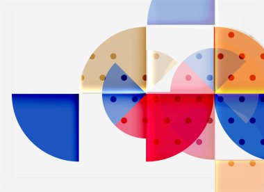 Siyah arka plan üzerine daire öğeleri