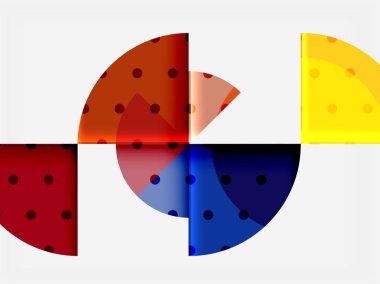 Siyah arka plan üzerine daire öğeleri