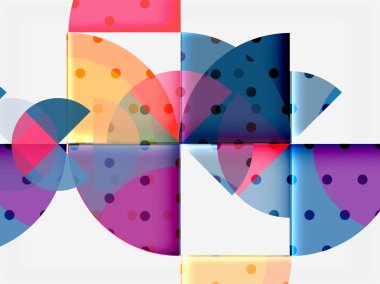 Siyah arka plan üzerine daire öğeleri