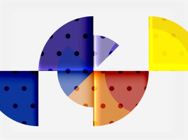 Siyah arka plan üzerine daire öğeleri