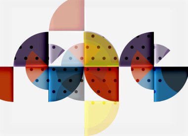 Siyah arka plan üzerine daire öğeleri