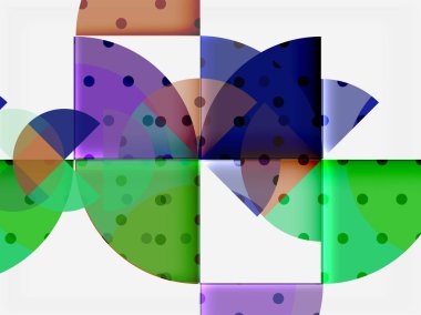 Siyah arka plan üzerine daire öğeleri