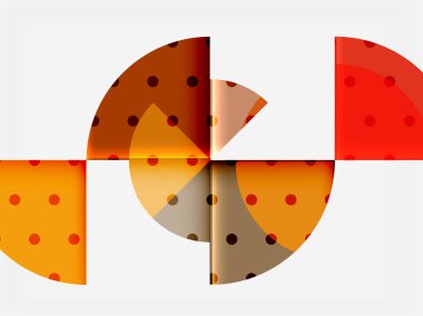 Siyah arka plan üzerine daire öğeleri