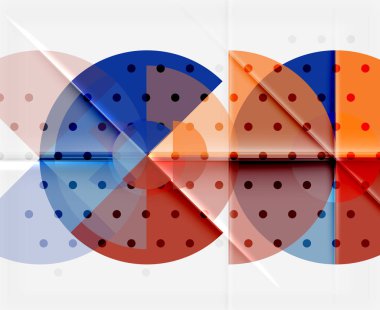 Siyah arka plan üzerine daire öğeleri