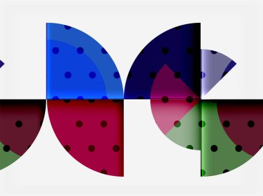 Siyah arka plan üzerine daire öğeleri