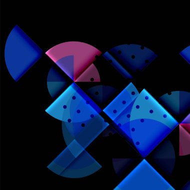 Geometrik daire soyut afiş