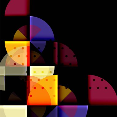 Geometrik daire soyut afiş