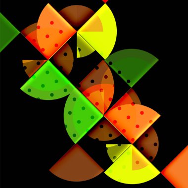 Geometrik daire soyut afiş