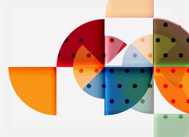 Geometrik daire soyut afiş