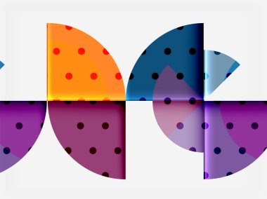 Geometrik daire soyut afiş