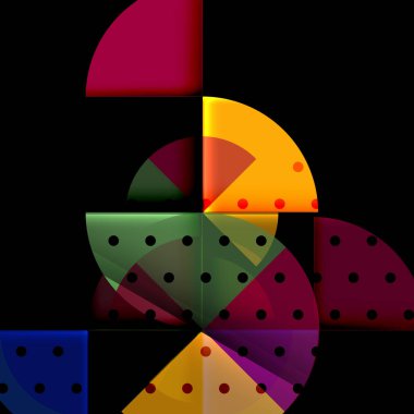 Geometrik daire soyut afiş