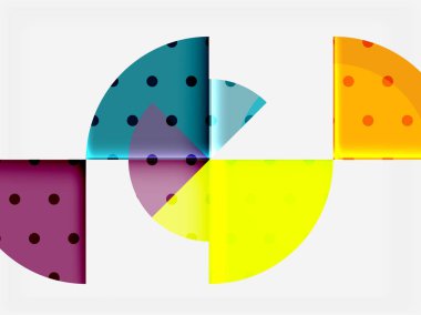 Geometrik daire soyut afiş