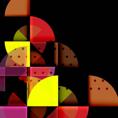 Geometrik daire soyut afiş